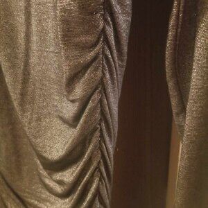 Splendid Sz L Silver Grey Ruched Mini Dress